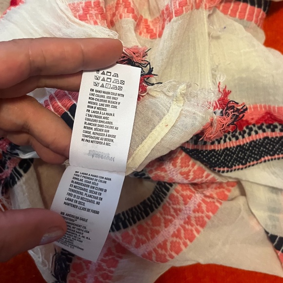 Vintage American Eagle ethnic pattern infinity scarf EUC - Picture 6 of 9